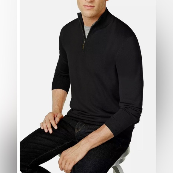 Club Room Men's Quarter-Zip French Rib Pullover Sweater Size S, L M, XL - Picture 2 of 10